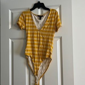 Yellow Stripped Body Suit